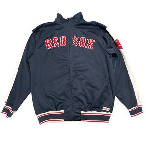 Stitches Mens Navy Boston Red Sox Track Jacket Full Zip Baseball Large